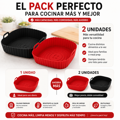 Molde de Silicona para Air Fryer — Crosens® | Sin BPA · Fácil Limpieza